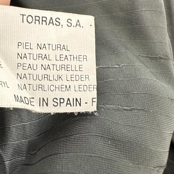 Torras Suede Leather Jacket Size 38 Black Button up Wool - Picture 7 of 16